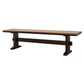 Bexley Wood Dining Bench Natural Honey and Smokey Black