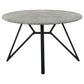 Neil 5-piece Round Dining Table Set Concrete Gunmetal