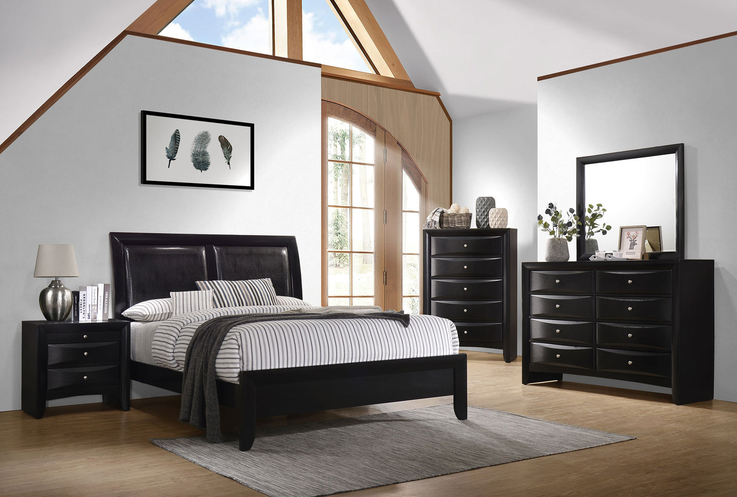 Briana 4-piece Eastern King Bedroom Set Black