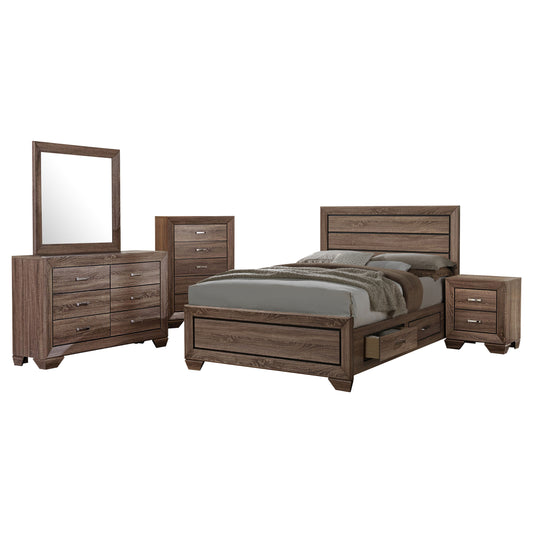 Kauffman 5-piece California King Bedroom Set Washed Taupe