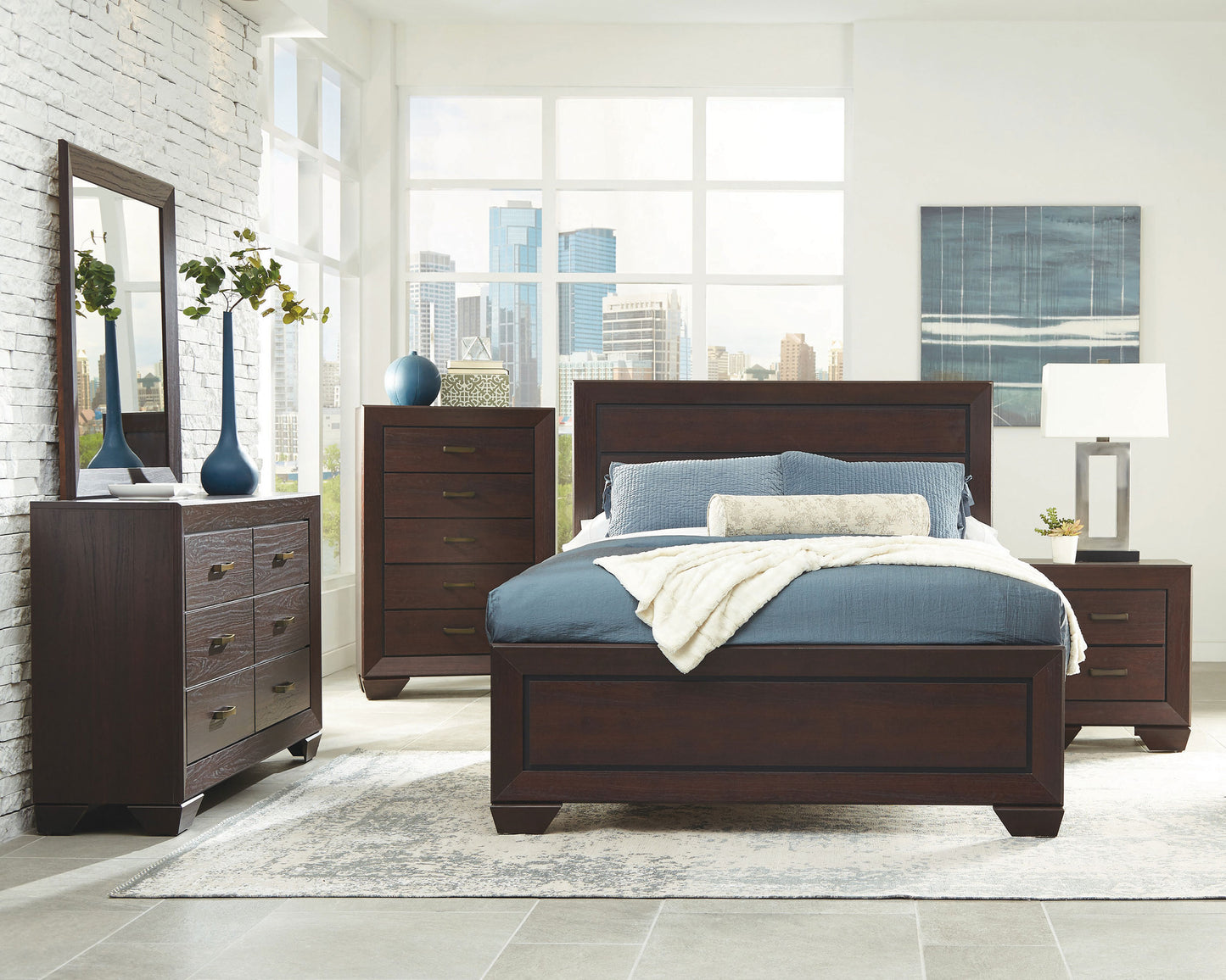 Kauffman 5-piece Queen Bedroom Set Dark Cocoa