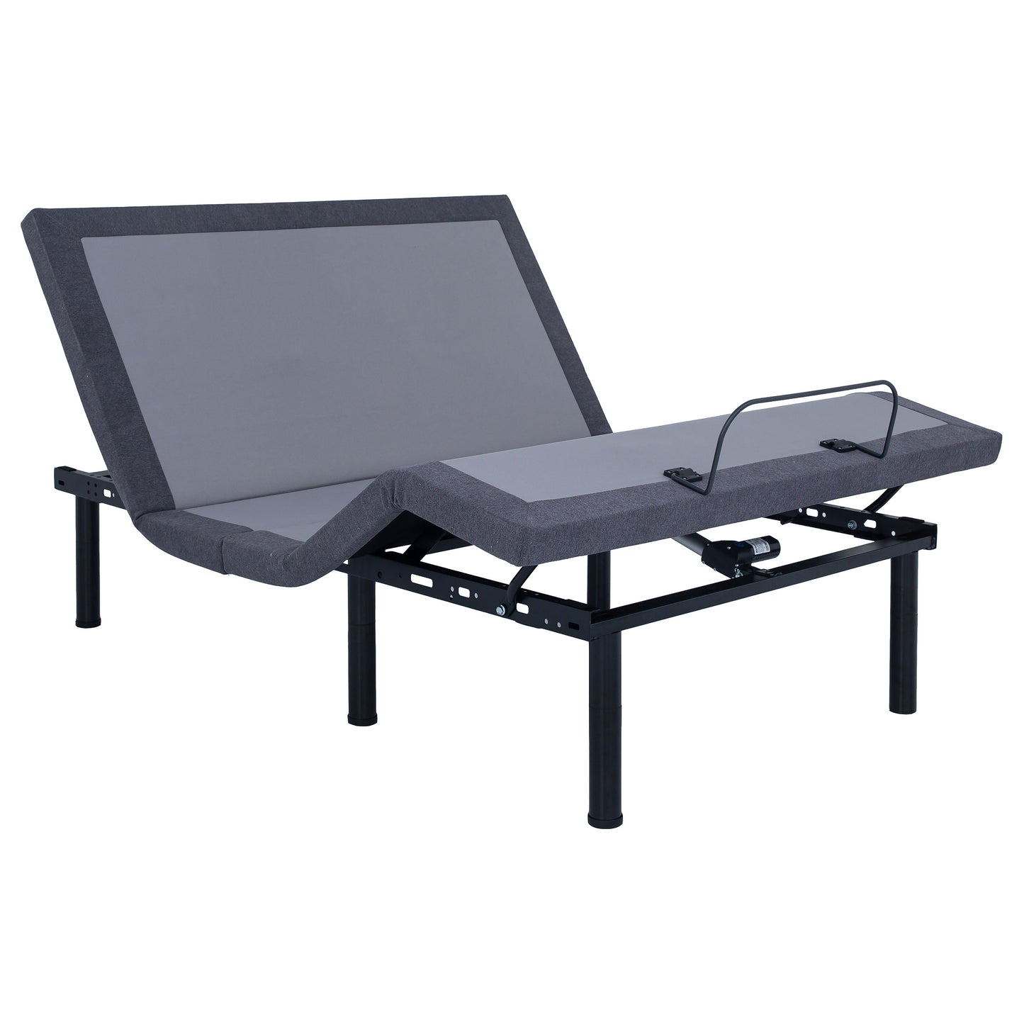 Negan Twin Extra Long Adjustable Bed Base Grey and Black