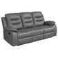 Nova 2-piece Upholstered Padded Arm Sofa Set Dark Grey