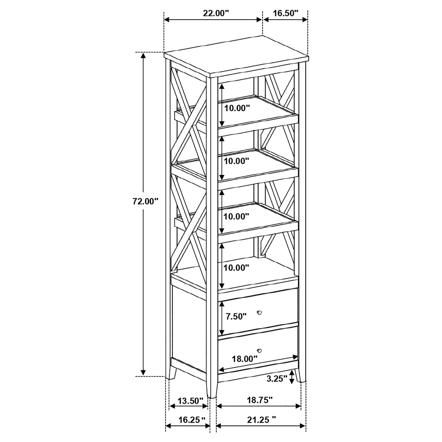 Hollis 3-piece 67" TV Stand Entertainment Center White