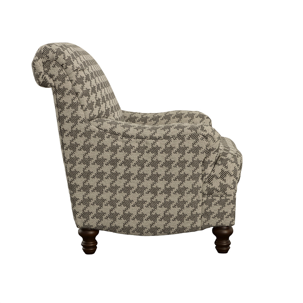 Glenn Upholstered English Arm Accent Chair Grey