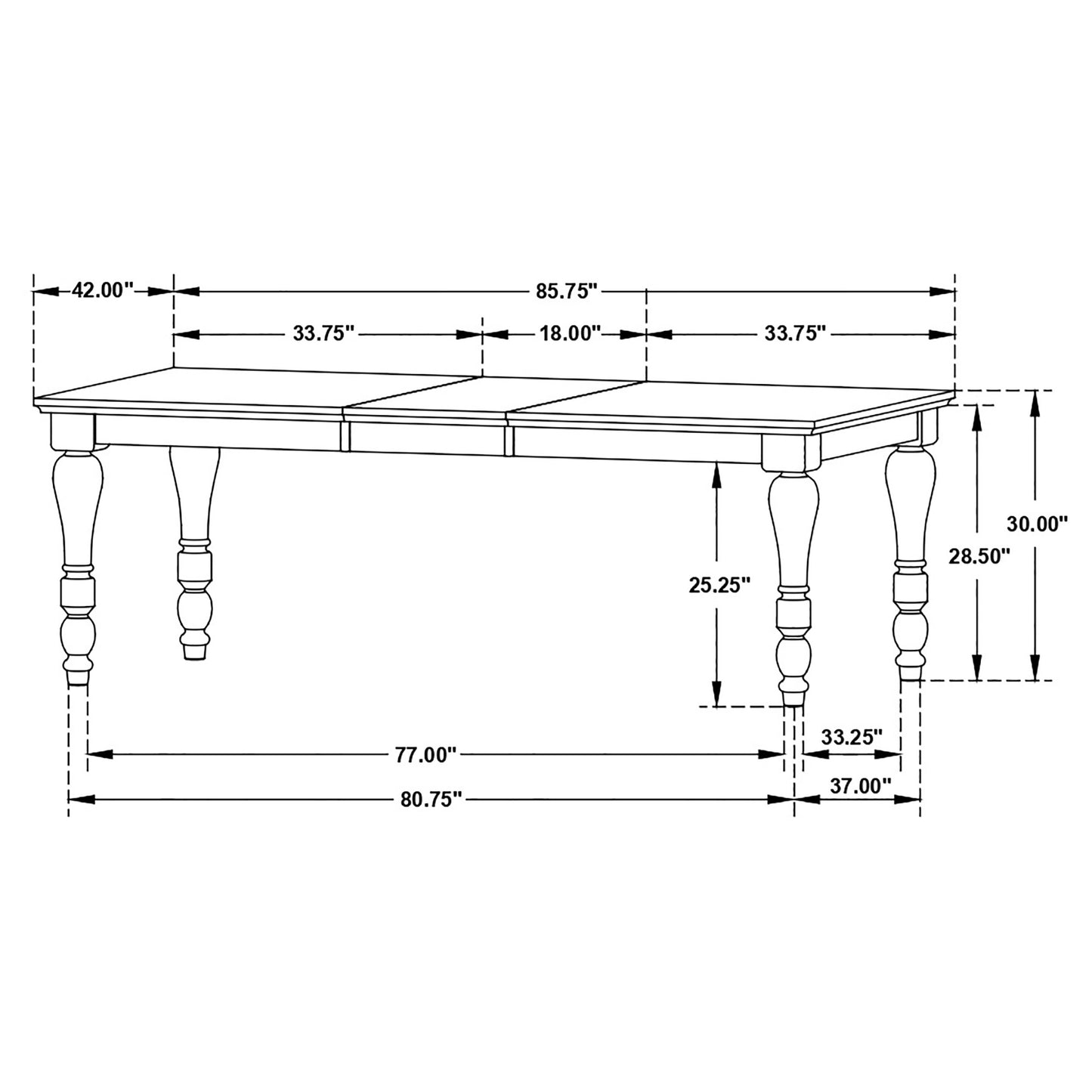 Madelyn 5-piece Rectangular Dining Table Set Coastal White