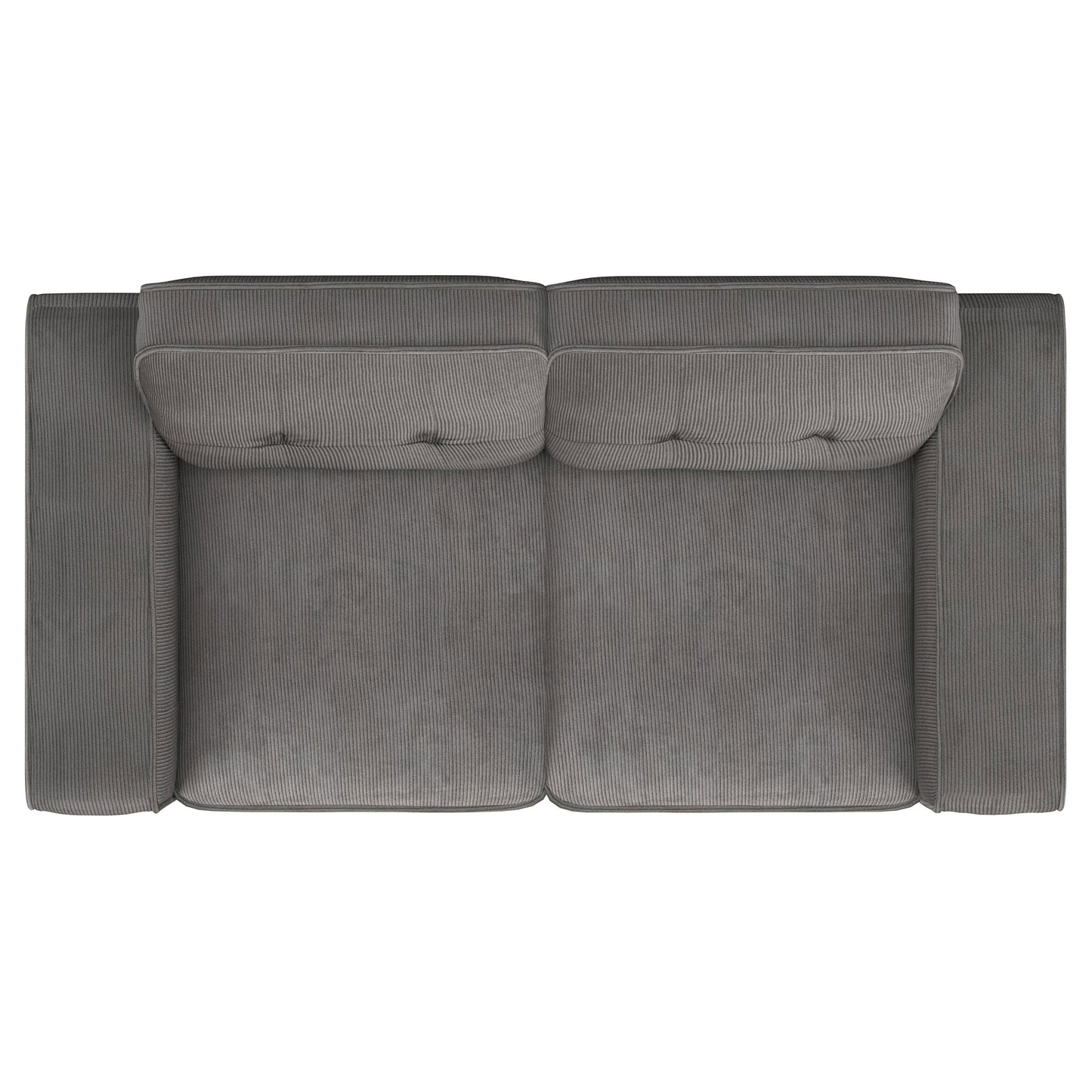 Deerhurst Upholstered Track Arm Tufted Loveseat Charcoal