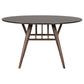 Everton 5-piece Round 53-inch Dining Table Set Dark Walnut