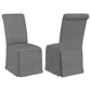 Shawna Upholstered Skirted Dining Chair Light Grey (Set of 2)