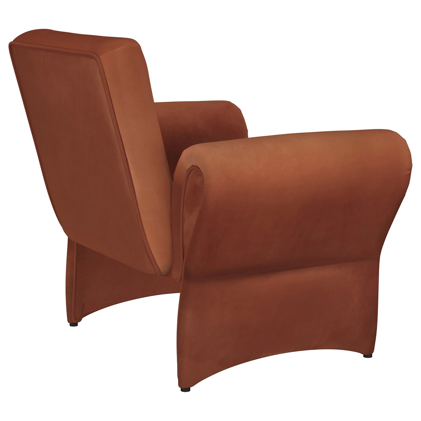 Liana Upholstered Roll Arm Accent Armchair Rust Orange