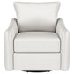 Madia Upholstered Sloped Arm Swivel Glider Chair Vanilla