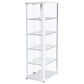 Aero 5-shelf Display Curio Cabinet with LED Lighting White