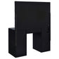 Acena 7-drawer Vanity Set with Lighting Black High Gloss