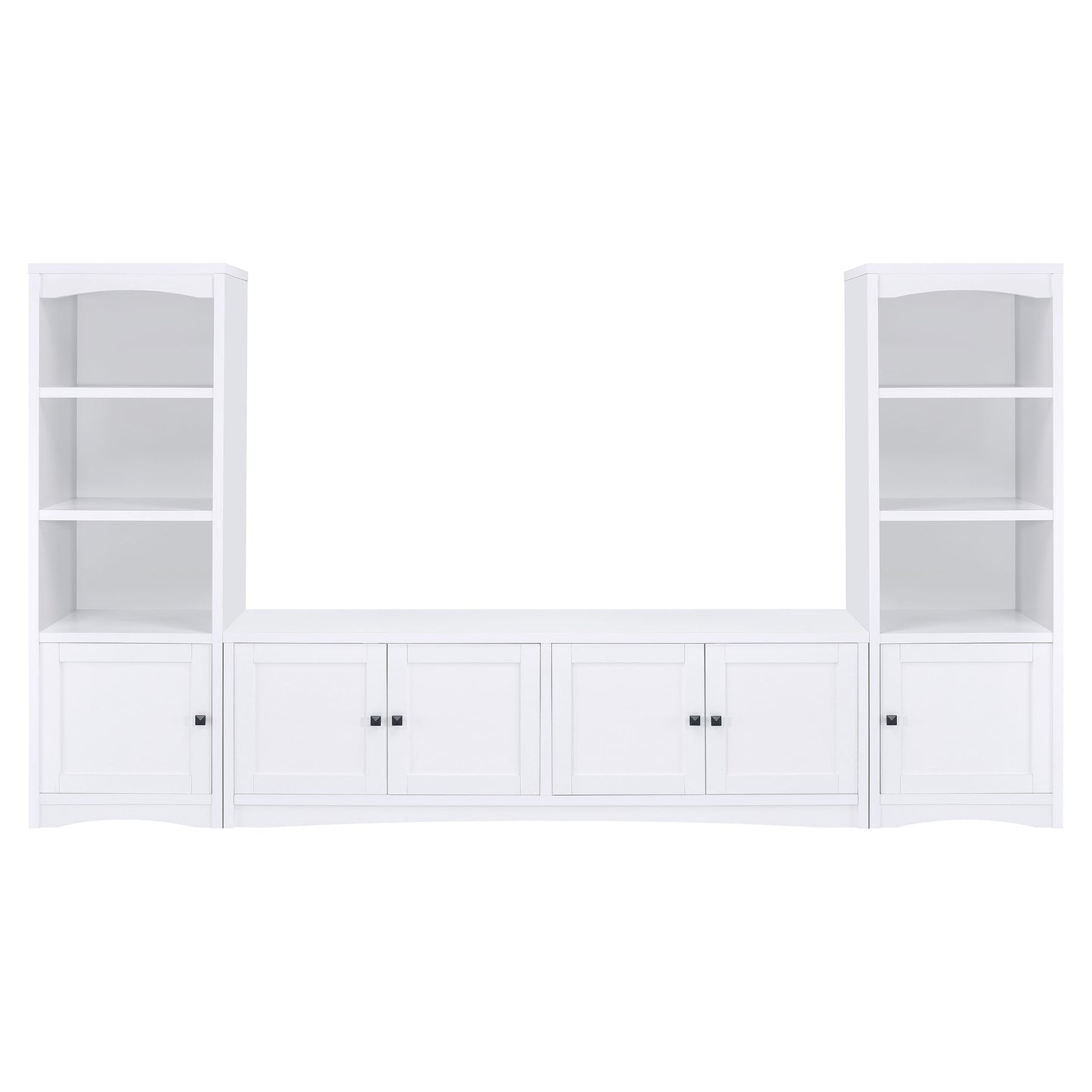 Laughlin 4-door Engineered Wood 78-inch TV Stand White