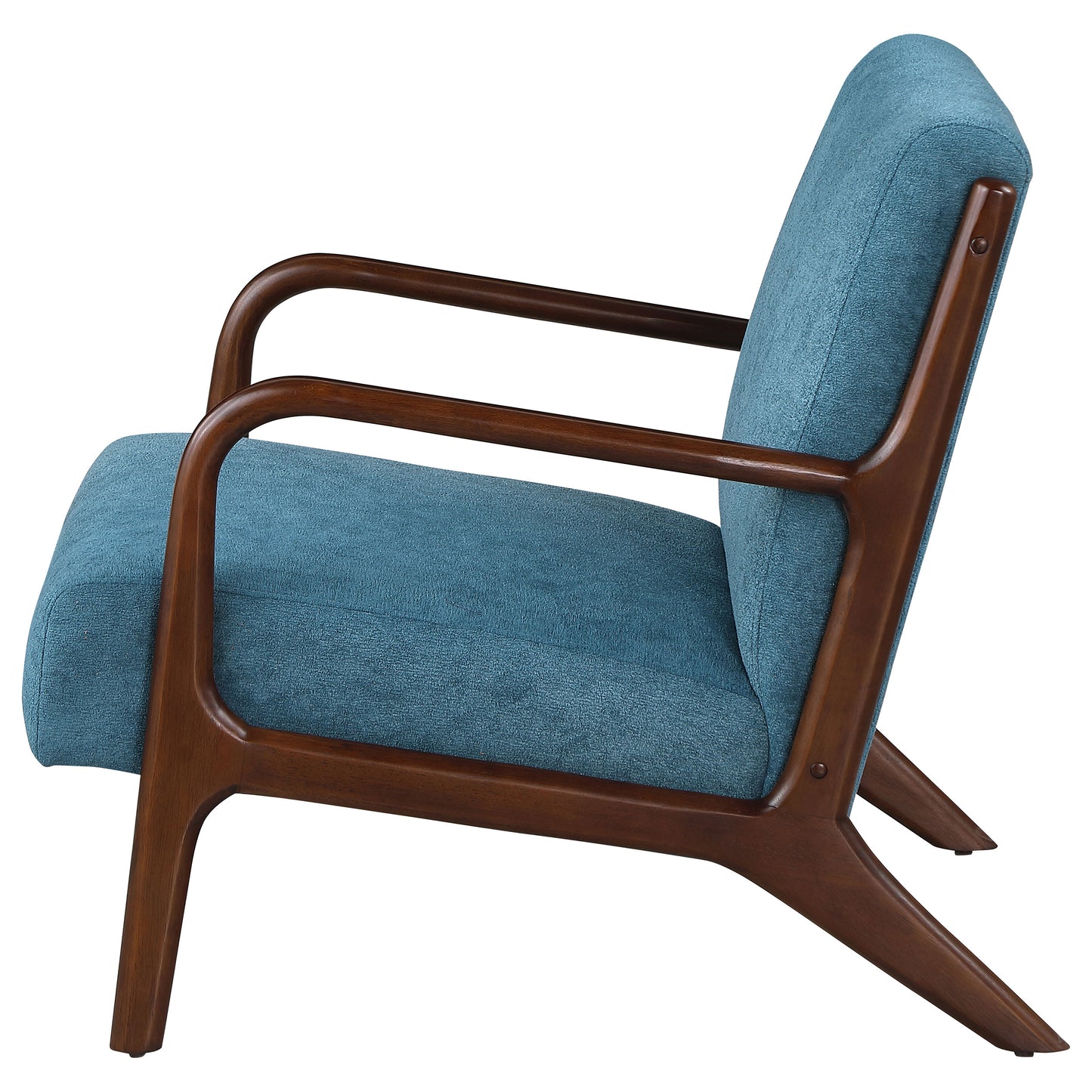 Foster Upholstered Wood Frame Accent Chair Peacock Blue