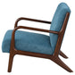 Foster Upholstered Wood Frame Accent Chair Peacock Blue