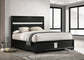 Miranda 54-inch Upholstered Queen Panel Bed Black