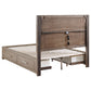 Kenora 56-inch California King LED Storage Bed Barley Brown