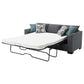 Storey Upholstered Sleeper Sectional Chaise Sofa Grey