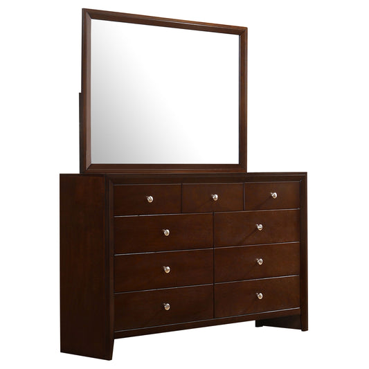 Serenity 9-drawer Dresser with Mirror Rich Merlot