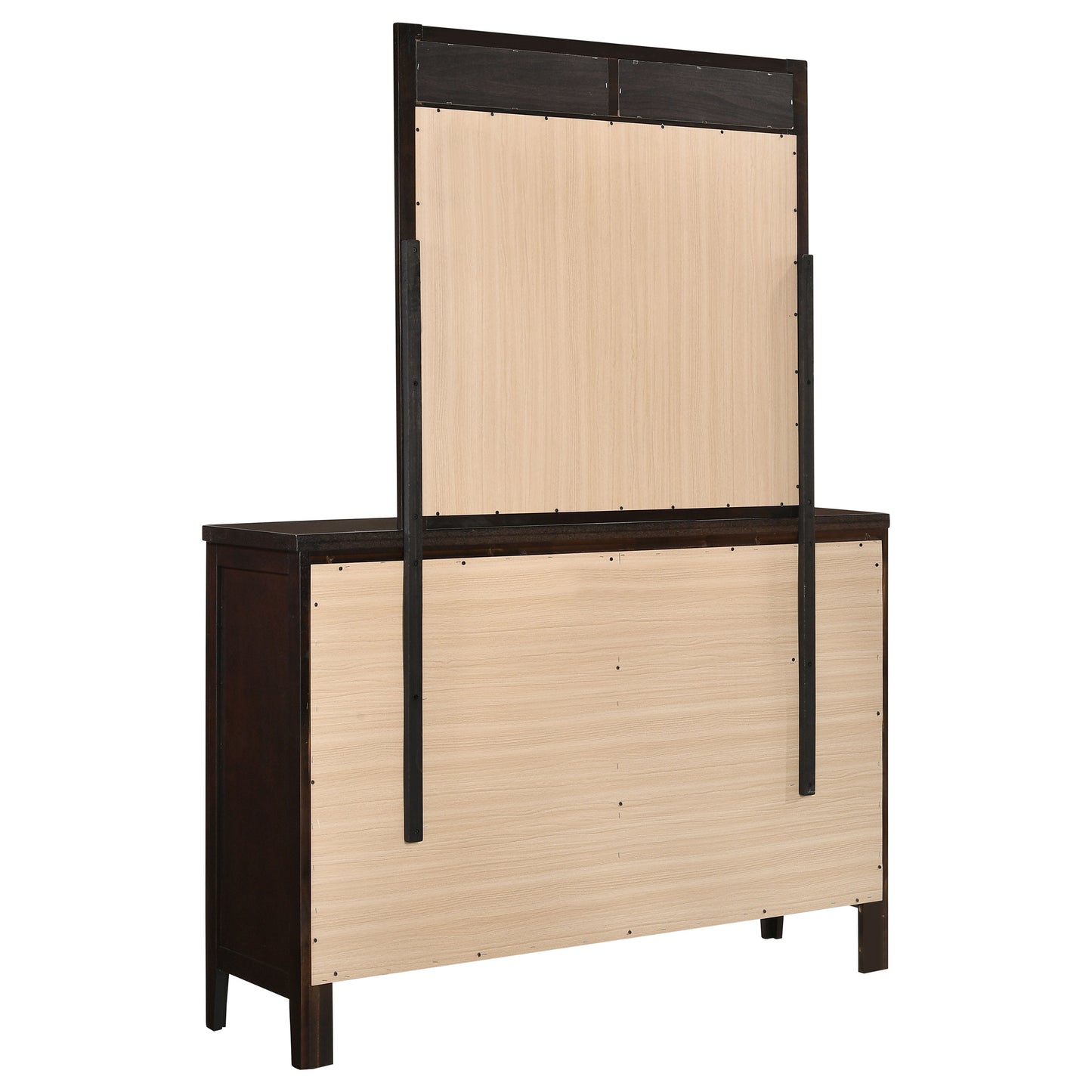 Carlton 6-drawer Dresser with Mirror Cappuccino