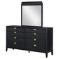 Brookmead 8-drawer Dresser with Mirror Black