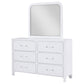 Anastasia 6-drawer Dresser with Mirror Pearl White