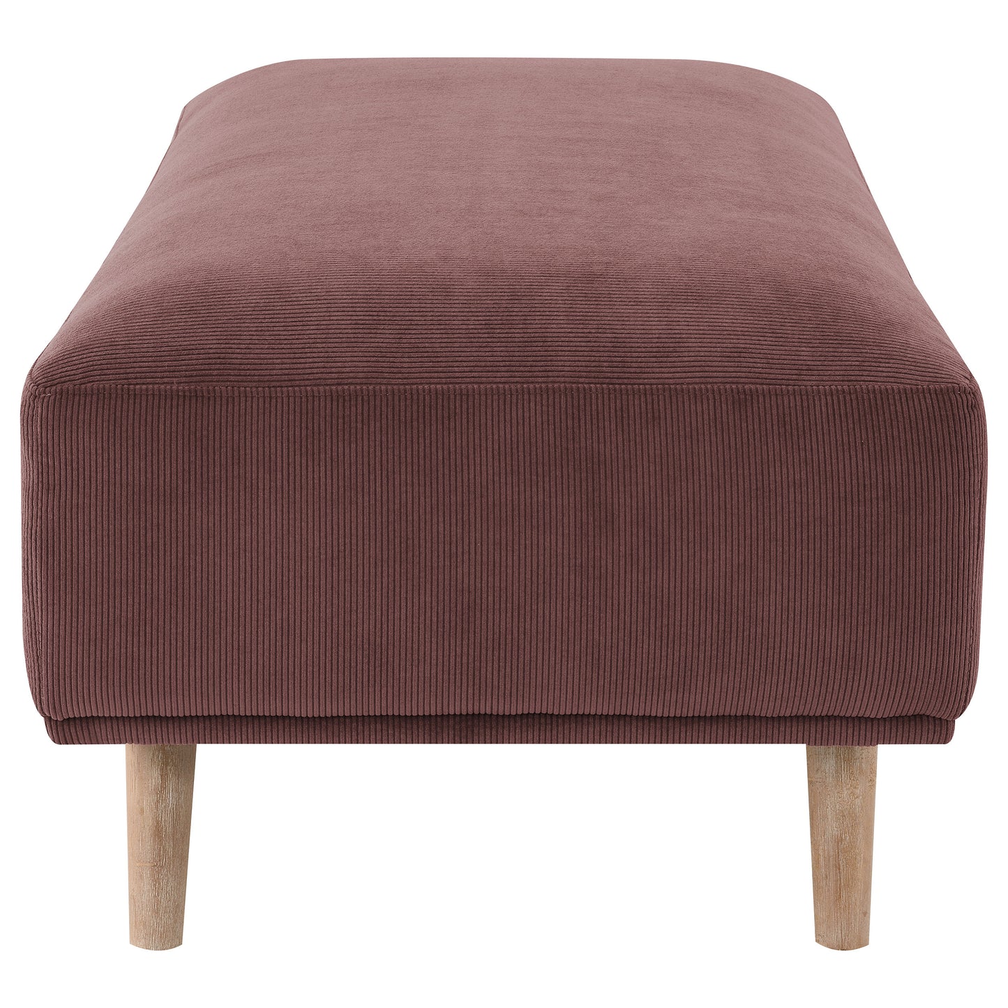 Elizabeth Corduroy Upholstered Ottoman Wine Red