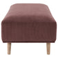 Elizabeth Corduroy Upholstered Ottoman Wine Red