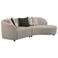 Fayette 2-piece Upholstered Sectional Sofa Greige