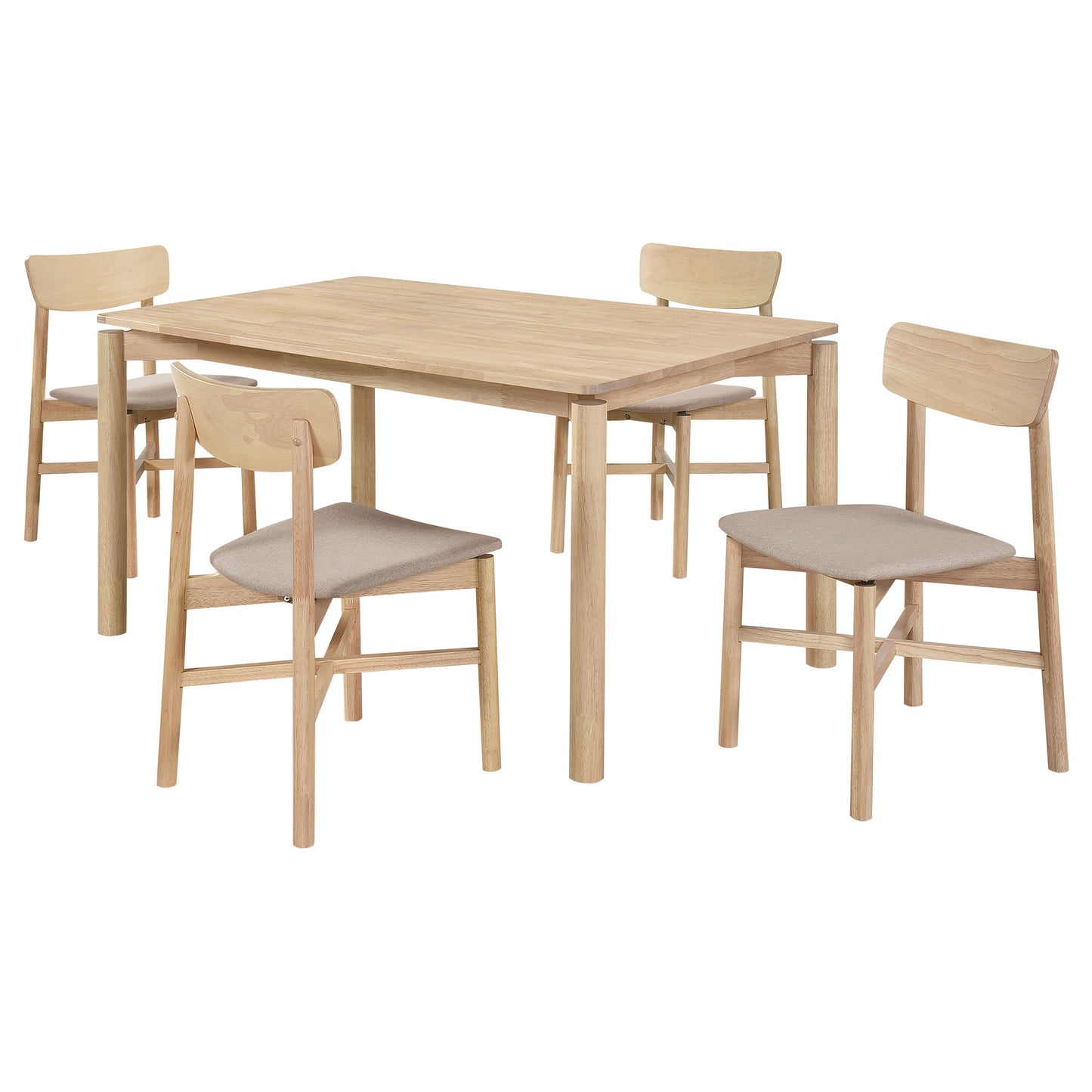 Parkridge 5-piece 59-inch Wood Dining Set White Washed