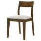 Almonte Dining Chair Upholstered Seat Dark Brown (Set of 2)