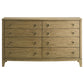 Granada 8-drawer Dresser Cabinet Natural Pine