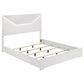 Ives Queen Panel Bed LED Headboard White High Gloss