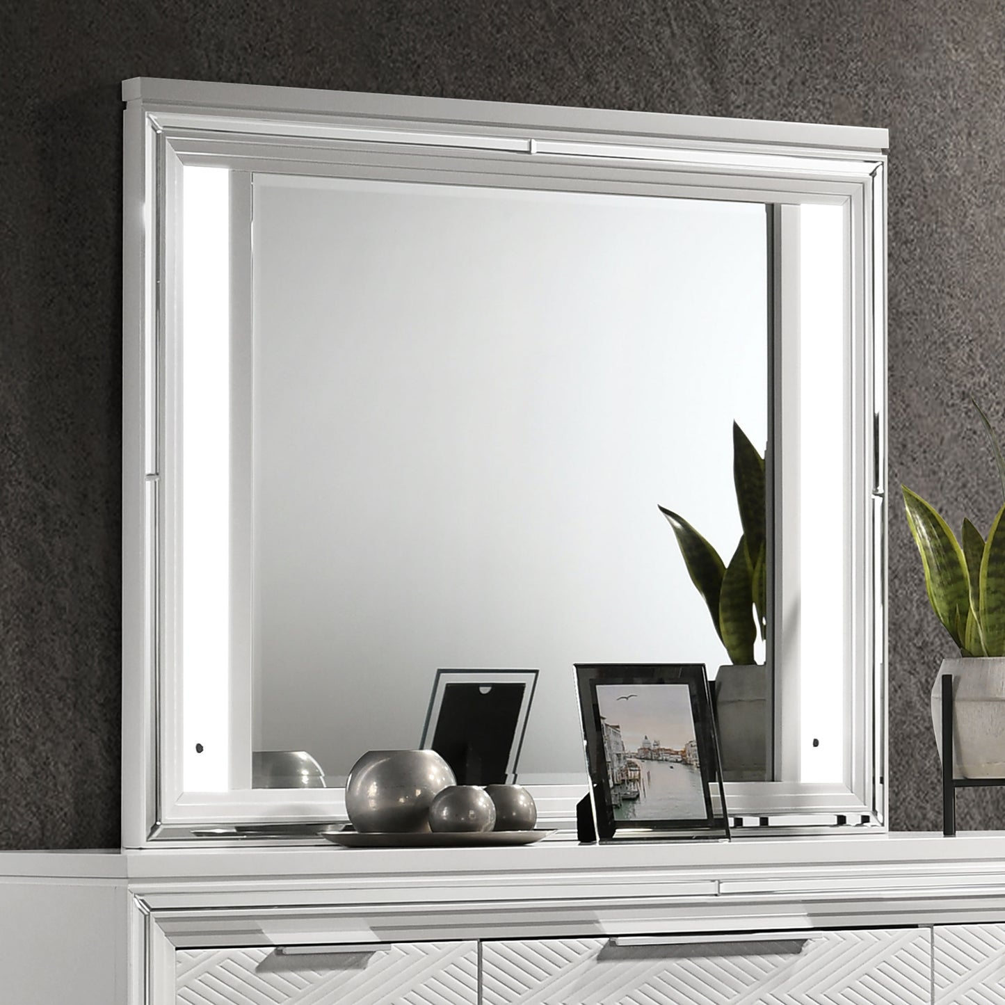 Marmore LED Dresser Mirror White