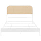 Amherst Radio Weave Rattan Metal Eastern King Bed White