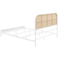 Amherst Radio Weave Rattan Metal Queen Bed White