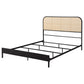 Amherst Radio Weave Rattan Metal Eastern King Bed Black