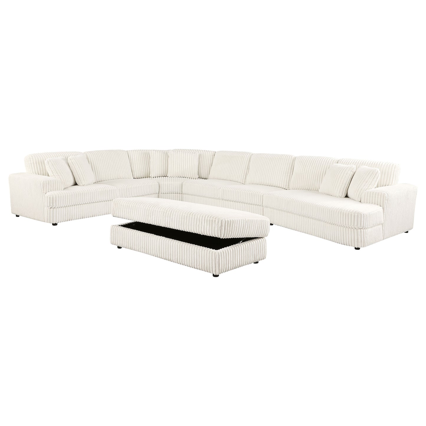 Emberson 5-piece Upholstered Modular Sectional Sofa Ivory