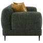 Jade Chenille Upholstered Modern Track Arm Loveseat Green