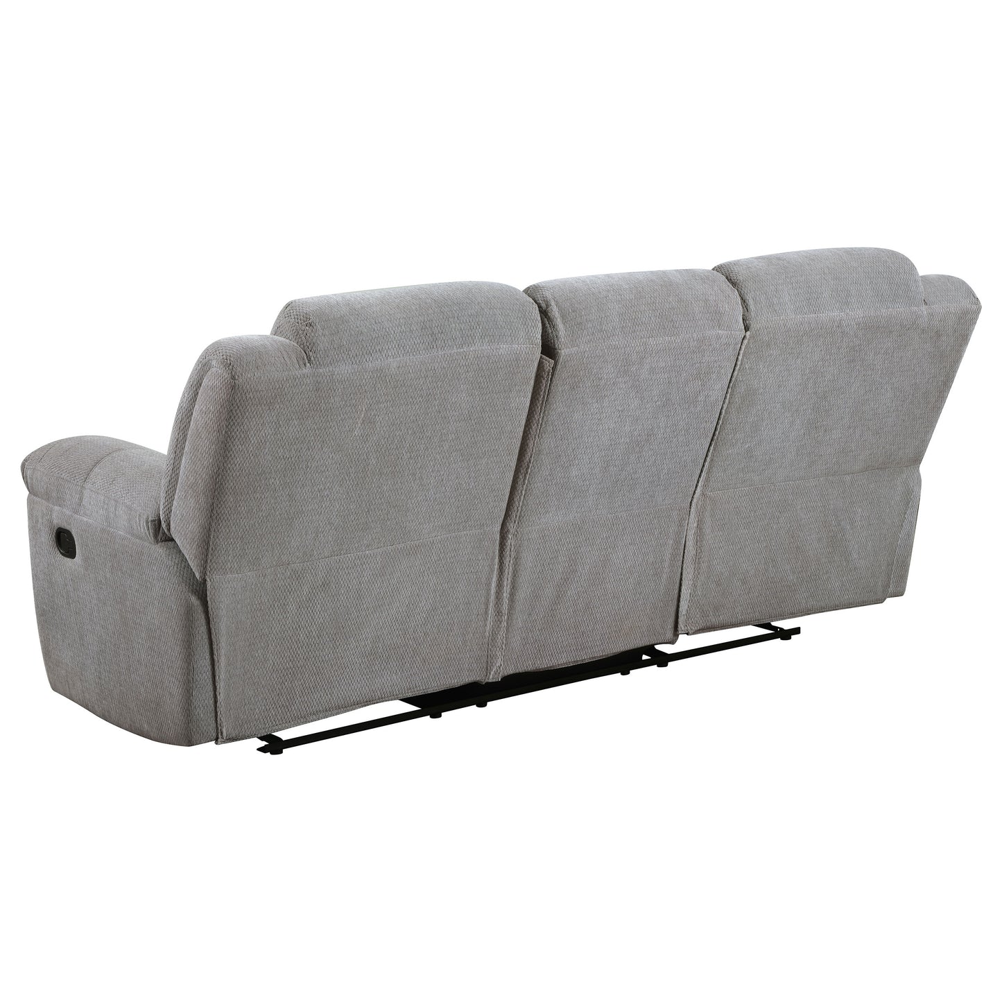 Gilson Chenille Upholstered Reclining Sofa Grey