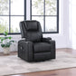 Armstrong Upholstered Power Lift Massage Recliner Black