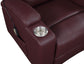 Armstrong Upholstered Power Lift Massage Recliner Wine Red