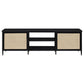 Amherst 2-door 70-inch Metal TV Stand Media Console Black