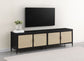 Amherst 4-door 78-inch Metal TV Stand Media Console Black