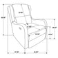 Kelsey Upholstered English Arm Recliner Chair Ivory