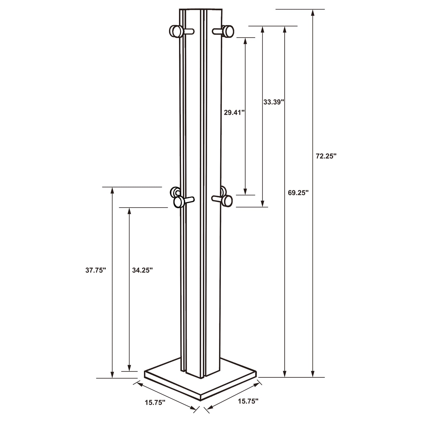 Rikkie Walnut Coat Rack Walnut