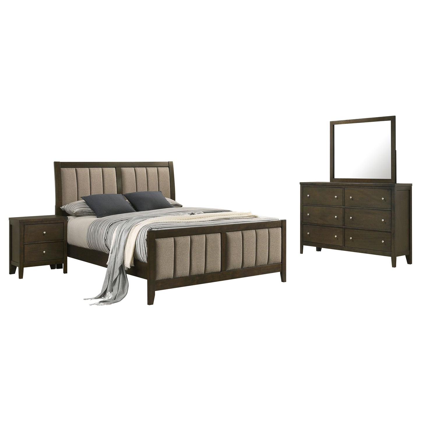 Wilkes 4-piece Eastern King Bedroom Set Dark Cocoa