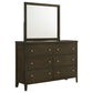 Wilkes 6-drawer Dresser and Mirror Dark Cocoa