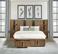 Terrace California King Wall Panel Storage Bed Ash Brown